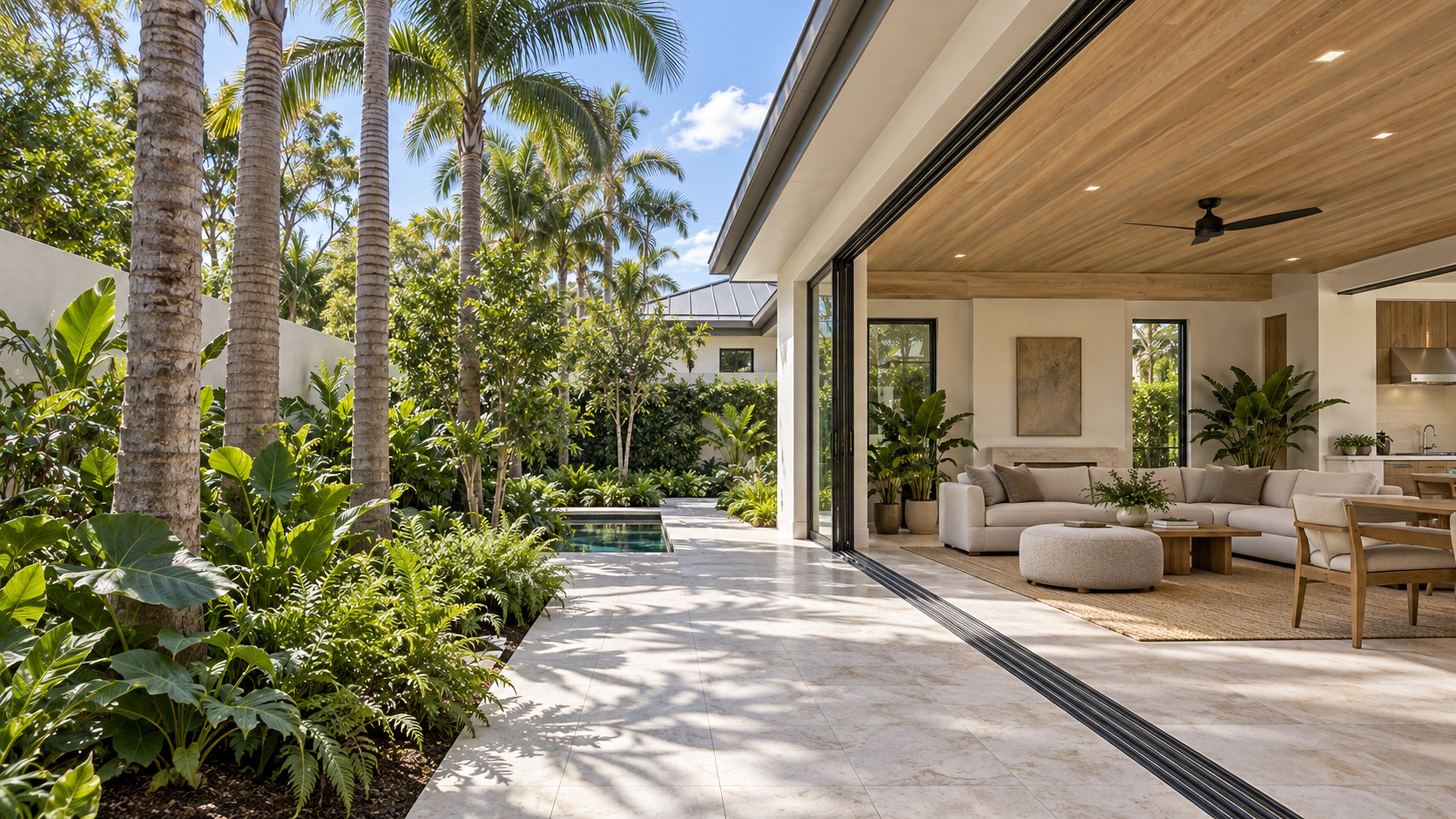 Courtyard Addition — a sheltered edge; design-concept visualization.