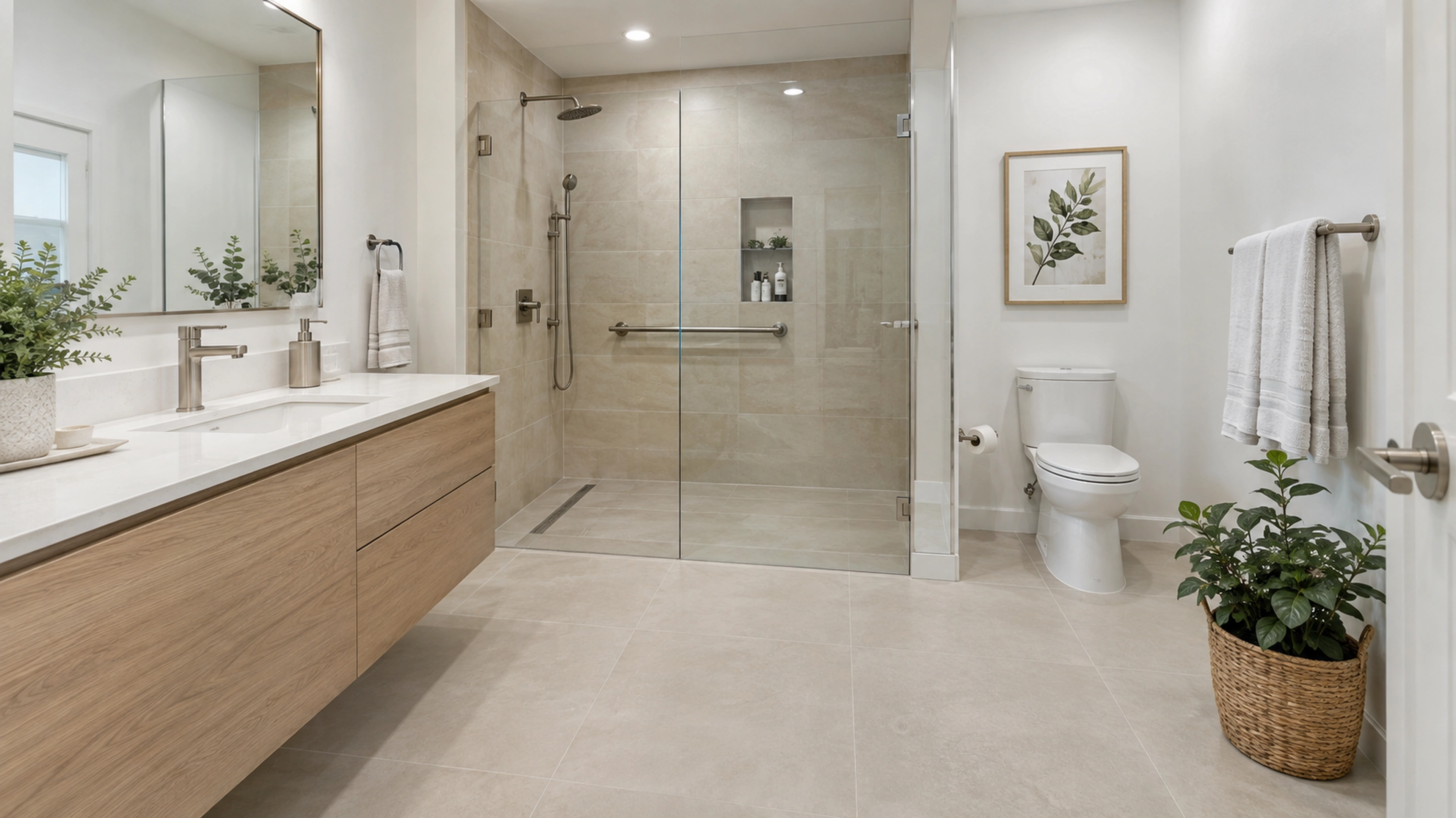 A Calmer Bathroom — a calmer daily routine; design-concept visualization.