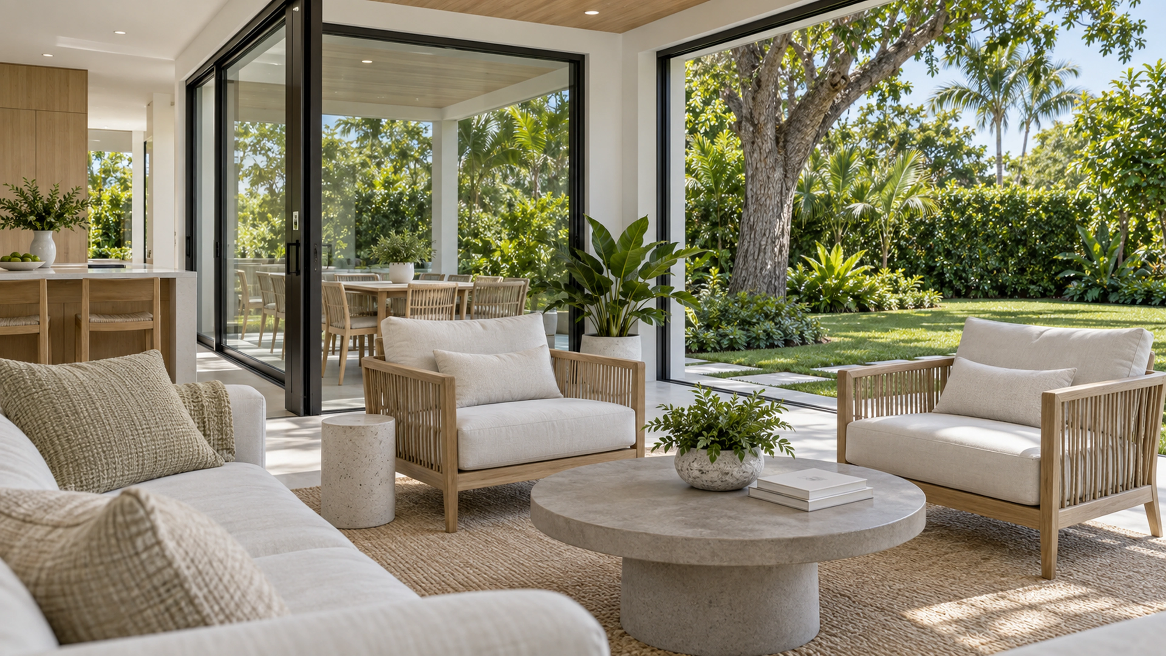 Garden Room Addition — a corner for living; design-concept visualization.