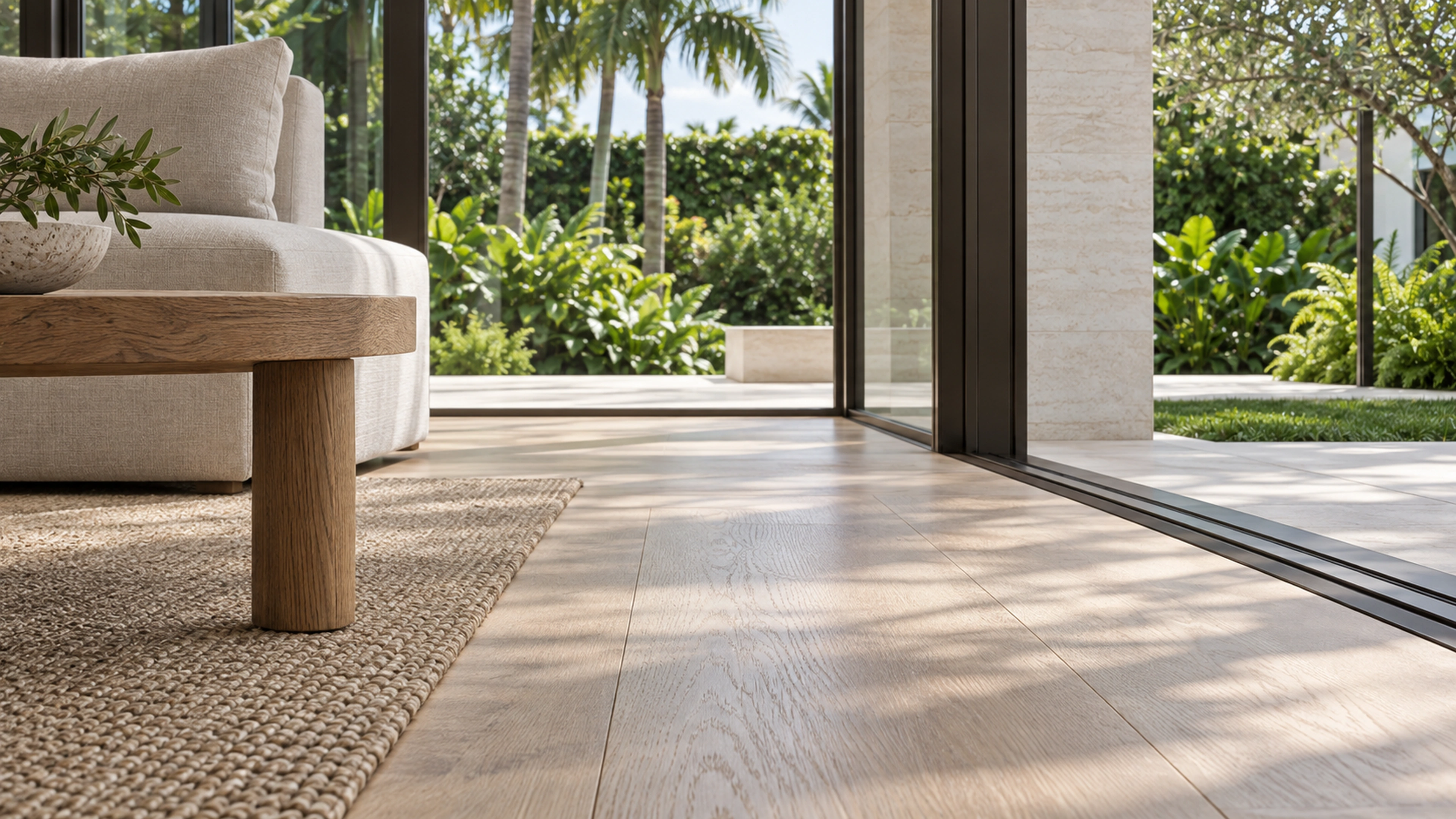 The Light-Filled Addition — daylight across the floor; design-concept visualization.