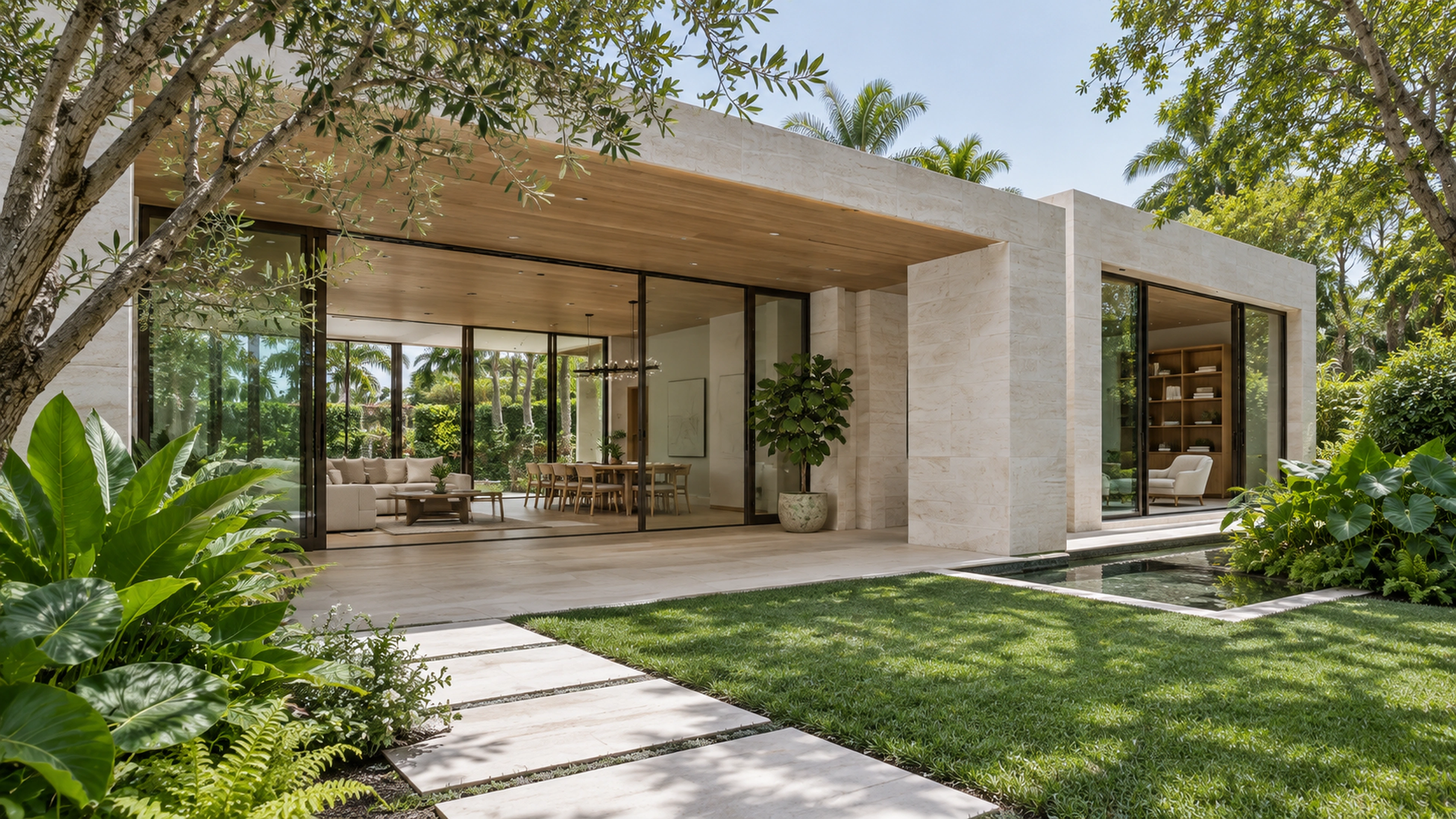The Light-Filled Addition — a sheltered edge; design-concept visualization.